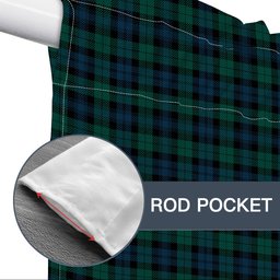 ScotsTee Shop Scottish Black Watch #3 Modern Tartan Tie Up Valance Curtain