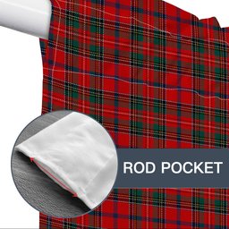 ScotsTee Shop Scottish Brown of Castledean (Broun of Castledean) Modern Tartan Tie Up Valance Curtain