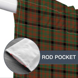 ScotsTee Shop Scottish Bowie Black Ancient Tartan Tie Up Valance Curtain