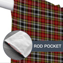 ScotsTee Shop Scottish Buchanan Old Dress Tartan Tie Up Valance Curtain