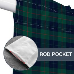 ScotsTee Shop Scottish Barclay Hunting Modern Tartan Tie Up Valance Curtain