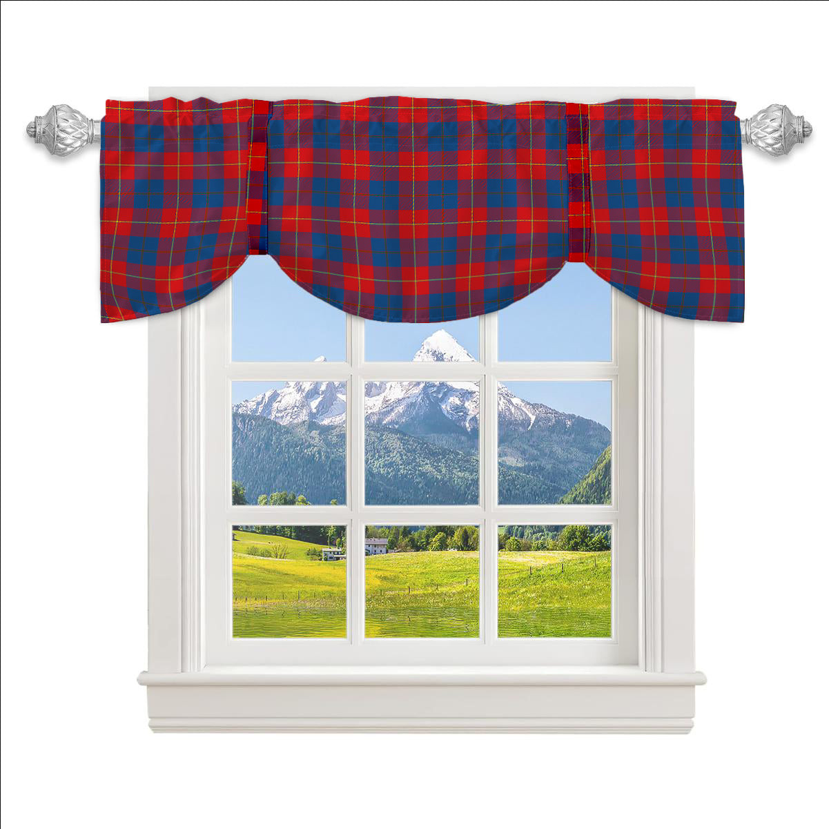 ScotsTee Shop Scottish Blane Tartan Tie Up Valance Curtain