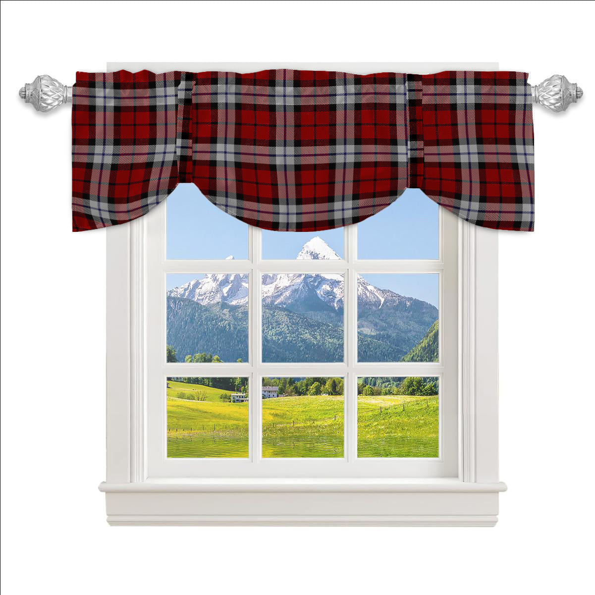 ScotsTee Shop Scottish Brodie Dress Tartan Tie Up Valance Curtain