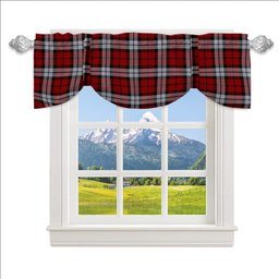 ScotsTee Shop Scottish Brodie Dress Tartan Tie Up Valance Curtain