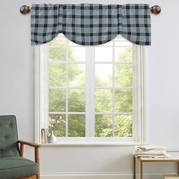 ScotsTee Shop Scottish Bell of the Borders Ancient Tartan Tie Up Valance Curtain