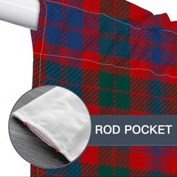 ScotsTee Shop Scottish Black Watch Pipe Band Modern Tartan Tie Up Valance Curtain