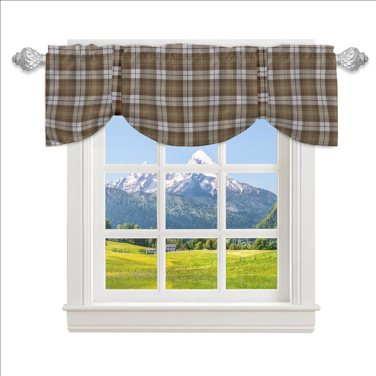 ScotsTee Shop Scottish Baillie Dress Ancient Clan Tartan Tie Up Valance Curtain