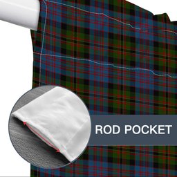 ScotsTee Shop Scottish Bowie Black Tartan Tie Up Valance Curtain