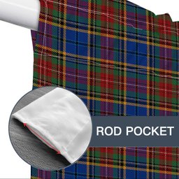 ScotsTee Shop Scottish Beattie (Beatty) Modern Tartan Tie Up Valance Curtain