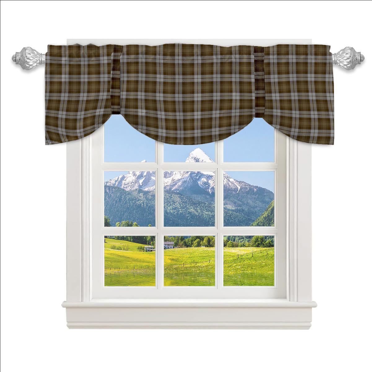 ScotsTee Shop Scottish Baillie Dress Tartan Tie Up Valance Curtain