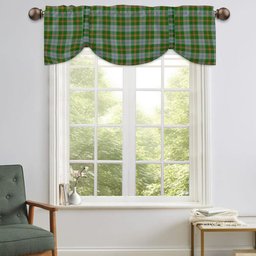 ScotsTee Shop Scottish Cooper Dress Dalgleish 2 Tartan Tie Up Valance Curtain