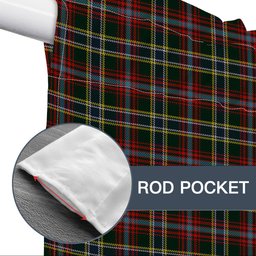 ScotsTee Shop Scottish Currie of Arran Tartan Tie Up Valance Curtain