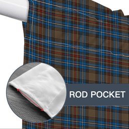 ScotsTee Shop Scottish Cockburn Brown Ancient Tartan Tie Up Valance Curtain