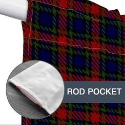 ScotsTee Shop Scottish Clark (Lion) Red Tartan Tie Up Valance Curtain