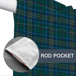 ScotsTee Shop Scottish Burns of California Modern Tartan Tie Up Valance Curtain