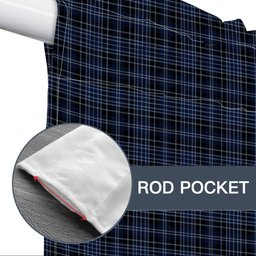 ScotsTee Shop Scottish Clark (Clergy) Modern Clan Tartan Tie Up Valance Curtain