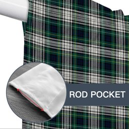 ScotsTee Shop Scottish Campbell Dress Modern Tartan Tie Up Valance Curtain
