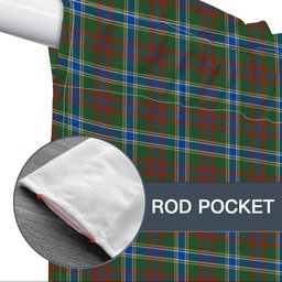 ScotsTee Shop Scottish Currie of Arran Modern Clan Tartan Tie Up Valance Curtain
