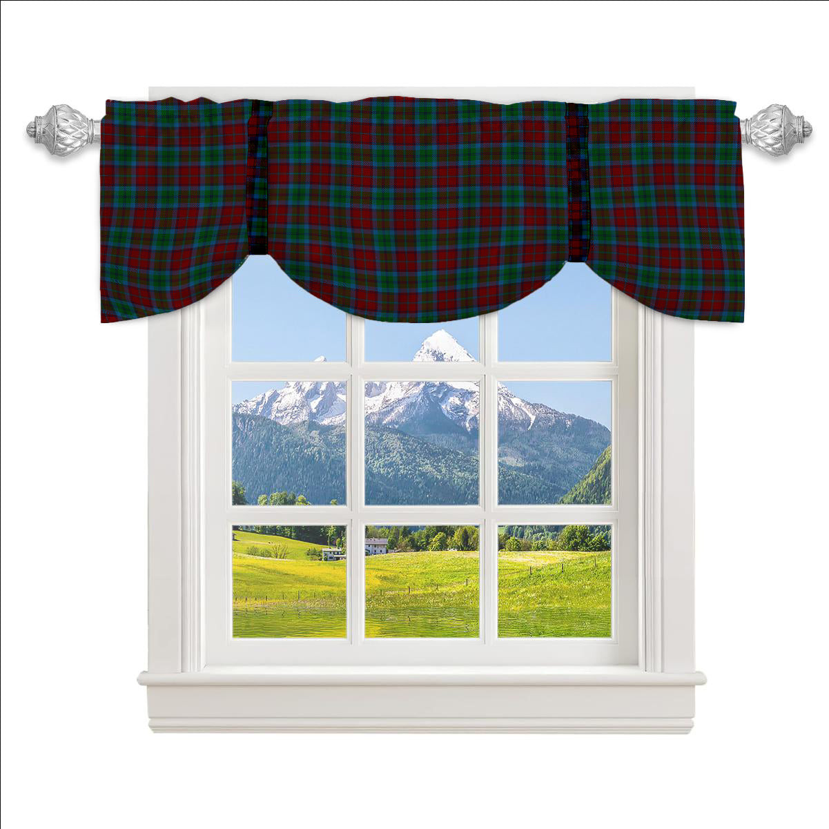 ScotsTee Shop Scottish Christie, Keith & Family Tartan Tie Up Valance Curtain