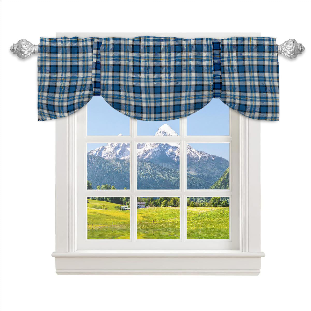 ScotsTee Shop Scottish Craig Paisley Ancient Tartan Tie Up Valance Curtain
