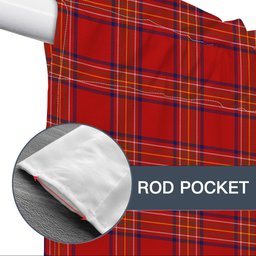 ScotsTee Shop Scottish Burnett of Leys Modern Tartan Tie Up Valance Curtain