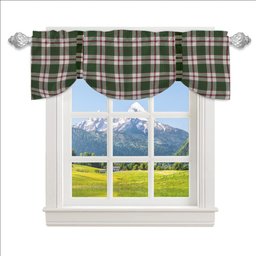 ScotsTee Shop Scottish Crawford Arisaid Dance Modern Tartan Tie Up Valance Curtain