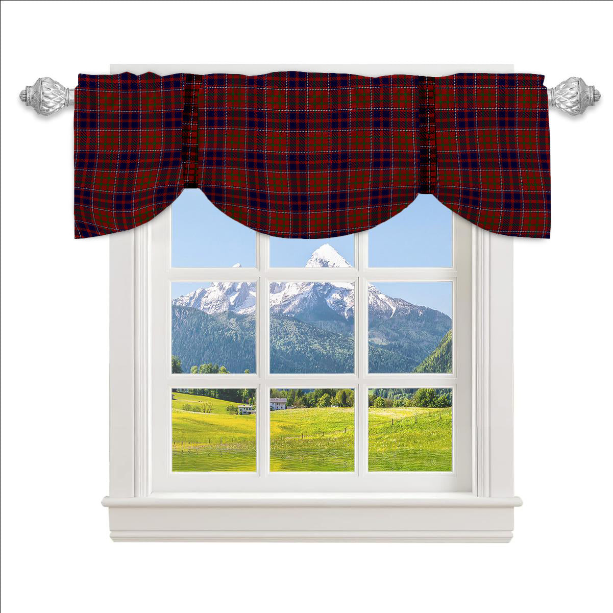 ScotsTee Shop Scottish Cameron of Locheil Original Tartan Tie Up Valance Curtain
