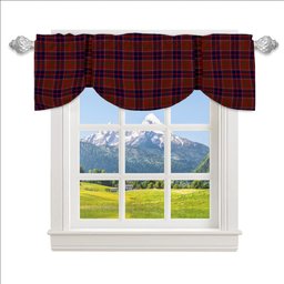 ScotsTee Shop Scottish Cameron of Locheil Original Tartan Tie Up Valance Curtain