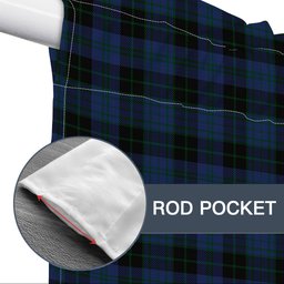 ScotsTee Shop Scottish Clergy Green lines 1 Tartan Tie Up Valance Curtain