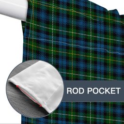 ScotsTee Shop Scottish Campbell of Argyll no guards Tartan Tie Up Valance Curtain