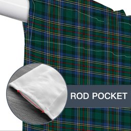 ScotsTee Shop Scottish Cockburn Modern Tartan Tie Up Valance Curtain