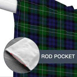 ScotsTee Shop Scottish Campbell of Argyll Smiths Tartan Tie Up Valance Curtain