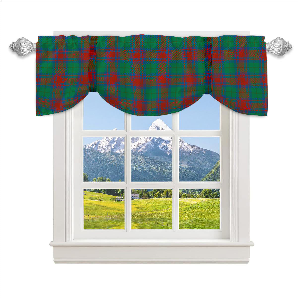 ScotsTee Shop Scottish Cranstoun Dress Ancient Tartan Tie Up Valance Curtain