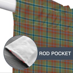 ScotsTee Shop Scottish Currie of Arran Ancient Clan Tartan Tie Up Valance Curtain