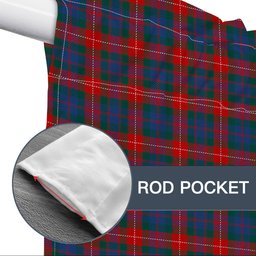 ScotsTee Shop Scottish Fraser of Lovat Modern Tartan Tie Up Valance Curtain