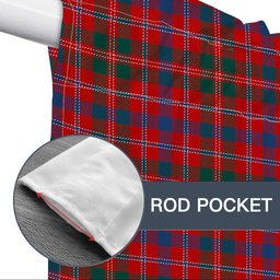 ScotsTee Shop Scottish Donald of Glenaladale Modern Tartan Tie Up Valance Curtain