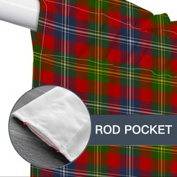 ScotsTee Shop Scottish Forrester Modern Tartan Tie Up Valance Curtain