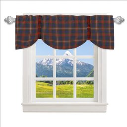 ScotsTee Shop Scottish Fraser Hunting Modern Tartan Tie Up Valance Curtain