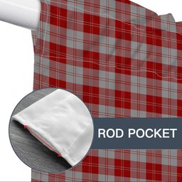 ScotsTee Shop Scottish Erskine Red Tartan Tie Up Valance Curtain