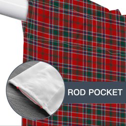 ScotsTee Shop Scottish Donald of Lochmaddy Modern Tartan Tie Up Valance Curtain
