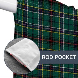 ScotsTee Shop Scottish Duncan of Sketraw Modern Tartan Tie Up Valance Curtain