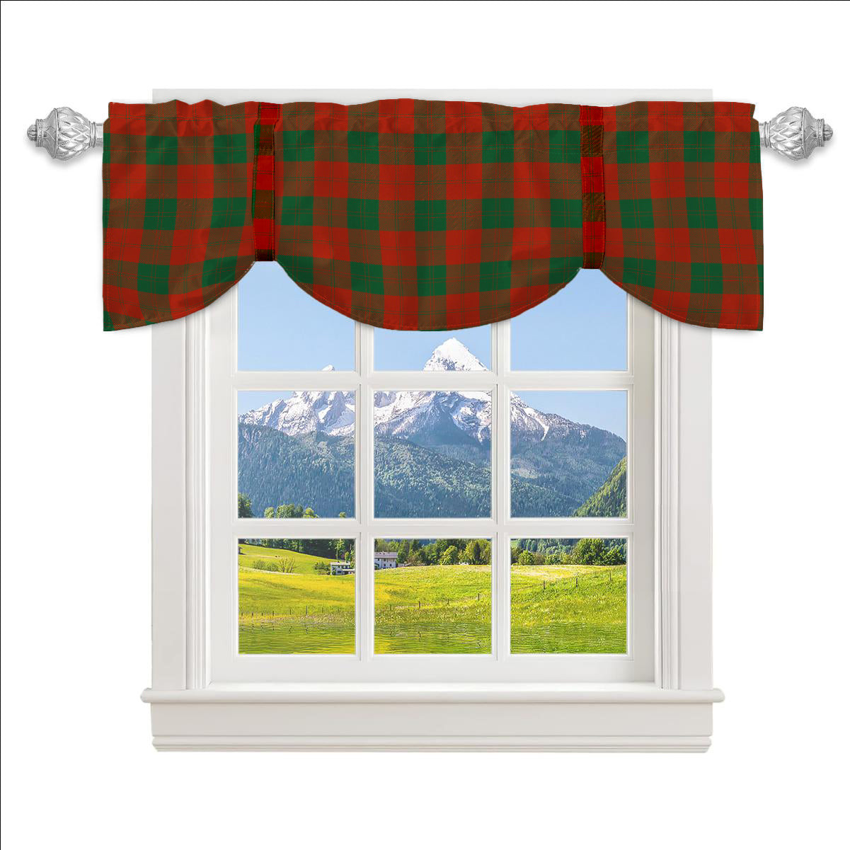 ScotsTee Shop Scottish Erskine Ancient Tartan Tie Up Valance Curtain