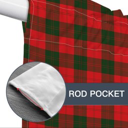 ScotsTee Shop Scottish Erskine Modern Tartan Tie Up Valance Curtain