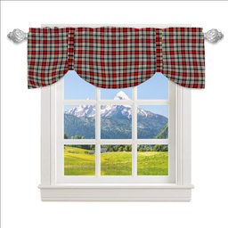 ScotsTee Shop Scottish Dundee Dress Tartan Tie Up Valance Curtain