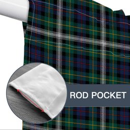 ScotsTee Shop Scottish Farquharson Dress Modern Tartan Tie Up Valance Curtain
