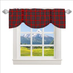 ScotsTee Shop Scottish Drummond of Perth Modern Tartan Tie Up Valance Curtain