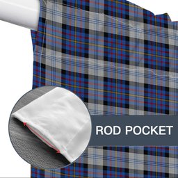 ScotsTee Shop Scottish Gillies Dress Blue Tartan Tie Up Valance Curtain
