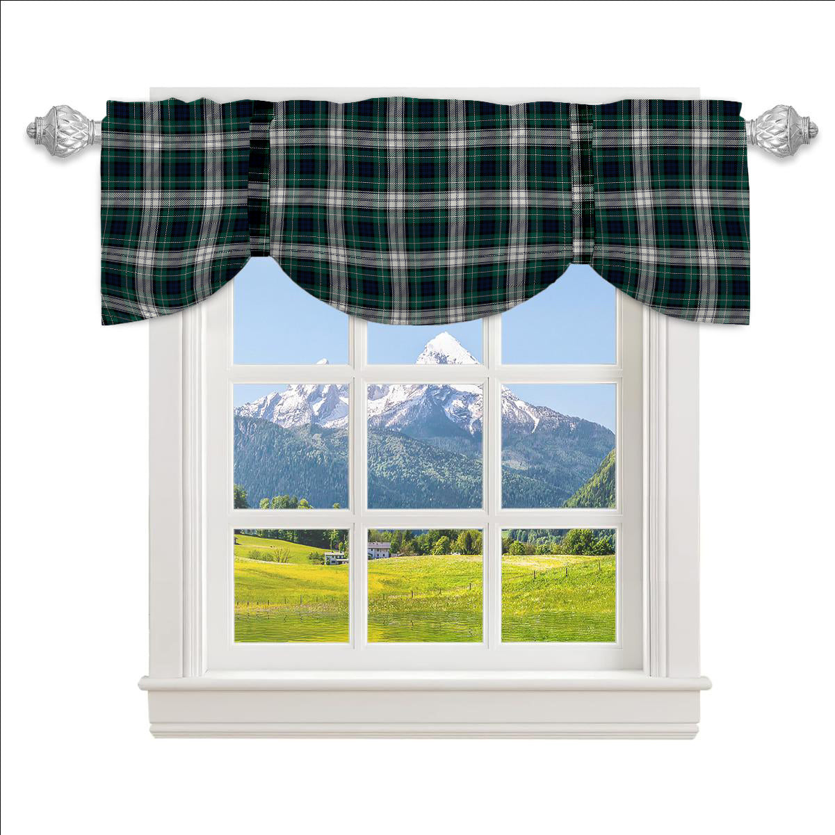 ScotsTee Shop Scottish Forbes Dress Modern Tartan Tie Up Valance Curtain