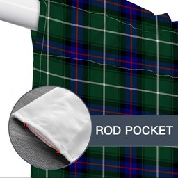ScotsTee Shop Scottish Donald of the Isles Hunting Modern Tartan Tie Up Valance Curtain