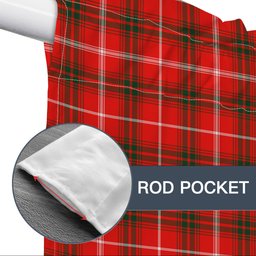 ScotsTee Shop Scottish Duke of Rothesay Modern Tartan Tie Up Valance Curtain